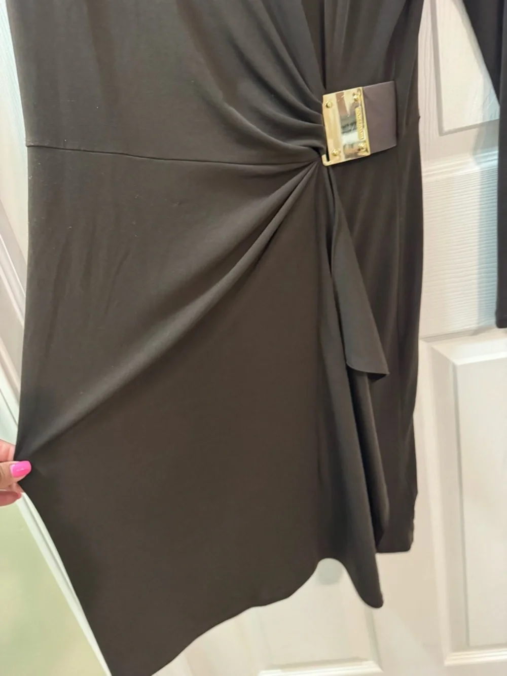 Michale Kors logo plate jersey dress L